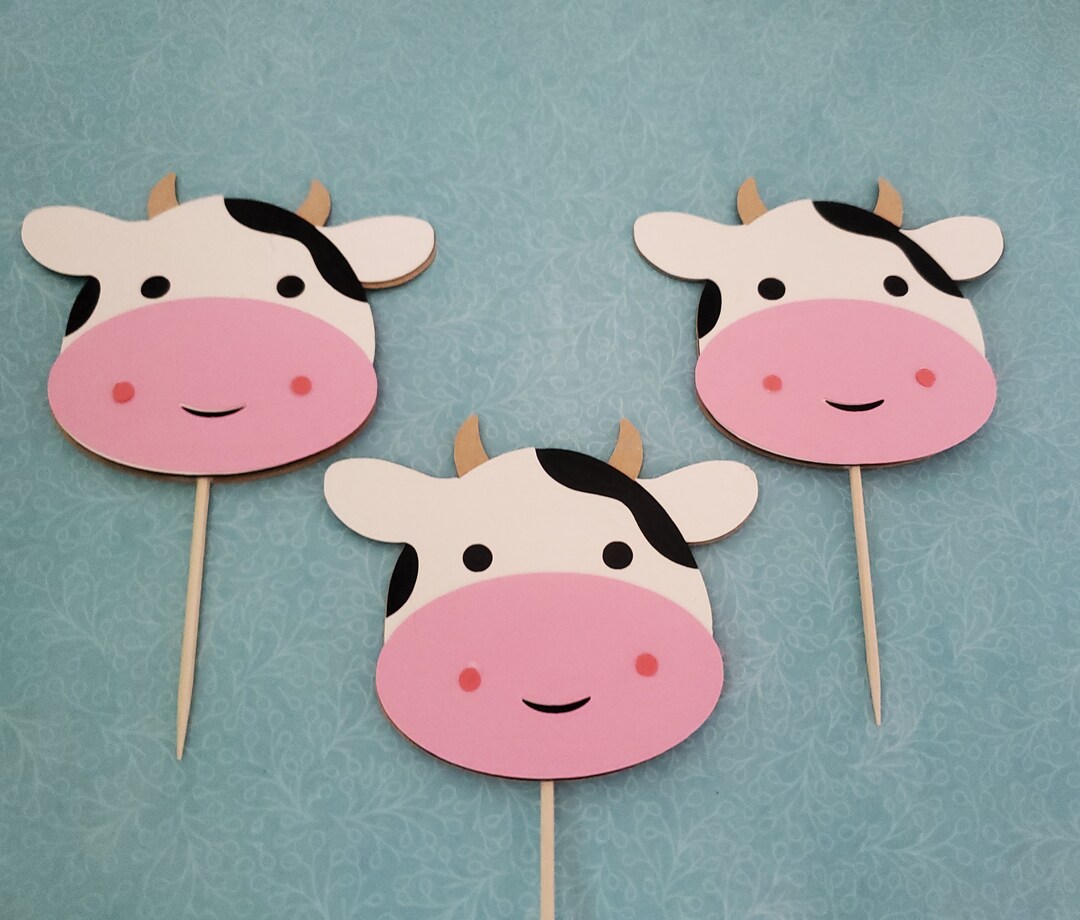 Cow Cupcake Topper ~ Barnyard Cupcake Topper ~ Farm Cupcake Topper | MakerPlace by Michaels cow-cupcake-topper-barnyard-cupcake-topper-farm-cupcake-topper-makerplace-by-michaels